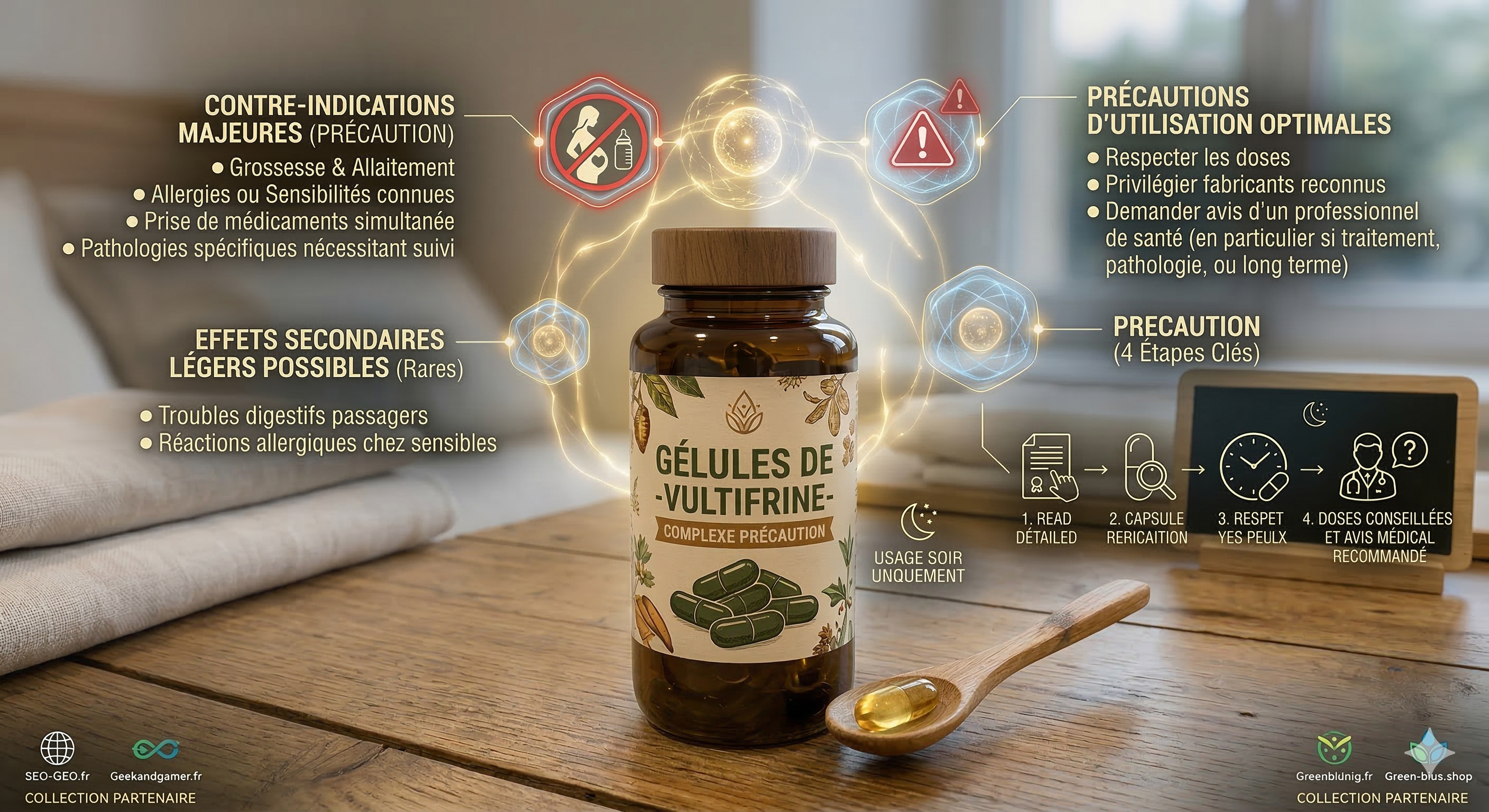 Contre-indications et précautions d’utilisation de la vultifrine en gélules